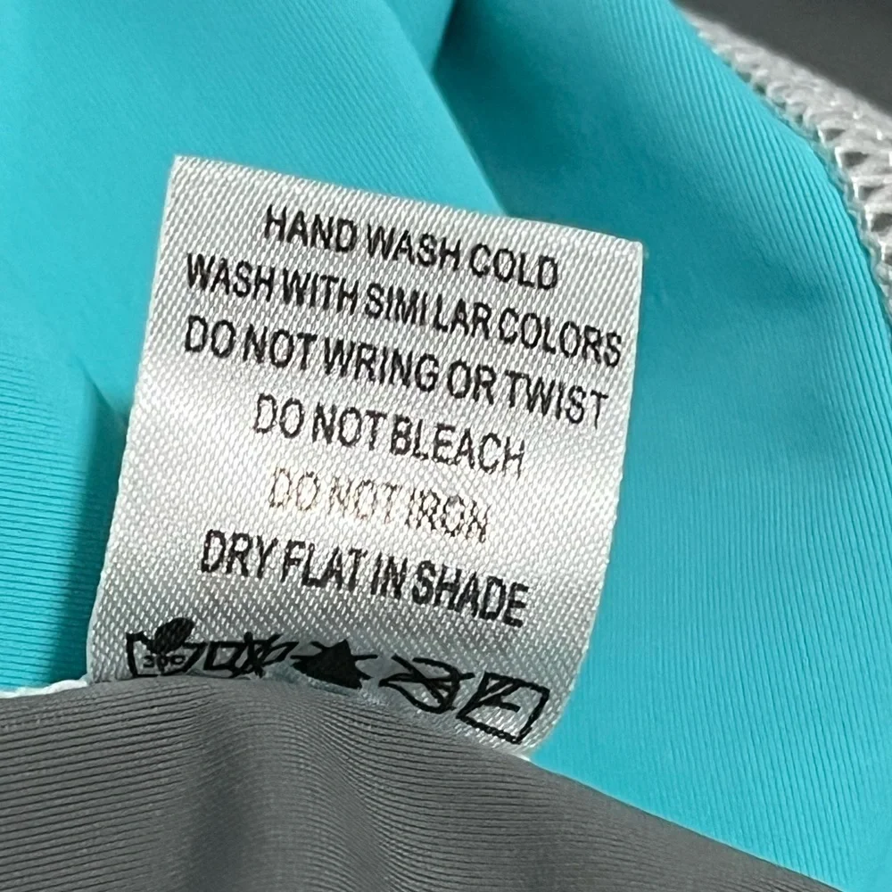 Cabana Life Girls Size 12 Turquoise Rash Guard Swim Top UPF Sun Protection NWOT